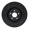 633-54261L Drilled/Slotted Brake Rotor [Black], 2016-2018 Ford/Lincoln/Mercury/Mazda, Position: Front Left - image 1