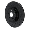 633-54261L Drilled/Slotted Brake Rotor [Black], 2016-2018 Ford/Lincoln/Mercury/Mazda, Position: Front Left - image 2