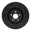 633-54261R Drilled/Slotted Brake Rotor [Black], 2016-2018 Ford/Lincoln/Mercury/Mazda, Position: Front Right - image 1