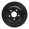 633-54262L Drilled/Slotted Brake Rotor [Black], Fits Select Ford/Lincoln/Mercury/Mazda, Position: Rear Left - image 1