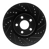 633-54264R Drilled/Slotted Brake Rotor [Black], 2017-2020 Ford/Lincoln/Mercury/Mazda, Position: Front Right - image 1