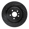 633-54266L Drilled/Slotted Brake Rotor [Black], 2013-2019 Ford/Lincoln/Mercury/Mazda, Position: Front Left - image 1