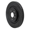 633-54266L Drilled/Slotted Brake Rotor [Black], 2013-2019 Ford/Lincoln/Mercury/Mazda, Position: Front Left - image 2