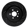 633-54266R Drilled/Slotted Brake Rotor [Black], 2013-2019 Ford/Lincoln/Mercury/Mazda, Position: Front Right - image 1