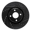 633-54268R Drilled/Slotted Brake Rotor [Black], Fits Select Ford/Lincoln/Mercury/Mazda, Position: Front Right - image 1