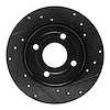 633-54269R Drilled/Slotted Brake Rotor [Black], Fits Select Ford/Lincoln/Mercury/Mazda, Position: Rear Right - image 1