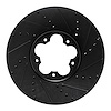 633-54270R Drilled/Slotted Brake Rotor [Black], Fits Select Ford/Lincoln/Mercury/Mazda, Position: Front Right - image 1