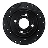 633-54271L Drilled/Slotted Brake Rotor [Black], Fits Select Ford/Lincoln/Mercury/Mazda, Position: Rear Left - image 1