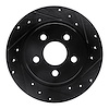 633-54273R Drilled/Slotted Brake Rotor [Black], Fits Select Ford/Lincoln/Mercury/Mazda, Position: Rear Right - image 1