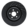 633-54274L Drilled/Slotted Brake Rotor [Black], Fits Select Ford/Lincoln/Mercury/Mazda, Position: Front Left - image 1