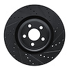 633-54274R Drilled/Slotted Brake Rotor [Black], Fits Select Ford/Lincoln/Mercury/Mazda, Position: Front Right - image 1