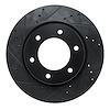 633-54275L Drilled/Slotted Brake Rotor [Black], Fits Select Ford/Lincoln/Mercury/Mazda, Position: Front Left - image 1