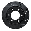 633-54275R Drilled/Slotted Brake Rotor [Black], Fits Select Ford/Lincoln/Mercury/Mazda, Position: Front Right - image 1