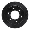 633-54276R Drilled/Slotted Brake Rotor [Black], Fits Select Ford/Lincoln/Mercury/Mazda, Position: Rear Right - image 1