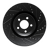 633-54277R Drilled/Slotted Brake Rotor [Black], Fits Select Ford/Lincoln/Mercury/Mazda, Position: Front Right - image 1