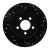 633-54280R Drilled/Slotted Brake Rotor [Black], Fits Select Ford/Lincoln/Mercury/Mazda, Position: Rear Right - image 1