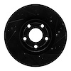 633-54281R Drilled/Slotted Brake Rotor [Black], Fits Select Ford/Lincoln/Mercury/Mazda, Position: Front Right - image 1