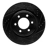 633-54287R Drilled/Slotted Brake Rotor [Black], Fits Select Ford/Lincoln/Mercury/Mazda, Position: Front Right - image 1