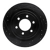 633-54288L Drilled/Slotted Brake Rotor [Black], Fits Select Ford/Lincoln/Mercury/Mazda, Position: Rear Left - image 1