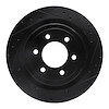 633-54288R Drilled/Slotted Brake Rotor [Black], Fits Select Ford/Lincoln/Mercury/Mazda, Position: Rear Right - image 1