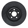 633-54296R Drilled/Slotted Brake Rotor [Black], Fits Select Ford/Lincoln/Mercury/Mazda, Position: Front Right - image 1