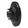 633-55000L Drilled/Slotted Brake Rotor [Black], 1987-1992 Ford/Lincoln/Mercury/Mazda, Position: Front Left - image 2