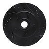 633-55000R Drilled/Slotted Brake Rotor [Black], 1987-1992 Ford/Lincoln/Mercury/Mazda, Position: Front Right - image 1