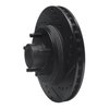 633-55000R Drilled/Slotted Brake Rotor [Black], 1987-1992 Ford/Lincoln/Mercury/Mazda, Position: Front Right - image 2