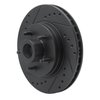 633-55001L Drilled/Slotted Brake Rotor [Black], 1984-1987 Ford/Lincoln/Mercury/Mazda, Position: Front Left - image 2
