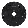 633-55001R Drilled/Slotted Brake Rotor [Black], 1984-1987 Ford/Lincoln/Mercury/Mazda, Position: Front Right - image 1