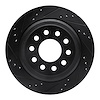 633-55003L Drilled/Slotted Brake Rotor [Black], 2003-2011 Ford/Lincoln/Mercury/Mazda, Position: Rear Left - image 1