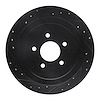 633-55004L Drilled/Slotted Brake Rotor [Black], 2003-2011 Ford/Lincoln/Mercury/Mazda, Position: Rear Left - image 1