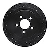 633-55004R Drilled/Slotted Brake Rotor [Black], 2003-2011 Ford/Lincoln/Mercury/Mazda, Position: Rear Right - image 1