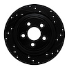 633-55005R Drilled/Slotted Brake Rotor [Black], Fits Select Ford/Lincoln/Mercury/Mazda, Position: Rear Right - image 1