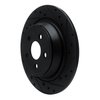 633-55005R Drilled/Slotted Brake Rotor [Black], Fits Select Ford/Lincoln/Mercury/Mazda, Position: Rear Right - image 2