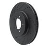 633-55007L Drilled/Slotted Brake Rotor [Black], 2003-2005 Ford/Lincoln/Mercury/Mazda, Position: Front Left - image 2