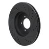 633-55007L Drilled/Slotted Brake Rotor [Black], 2003-2005 Ford/Lincoln/Mercury/Mazda, Position: Front Left - image 4