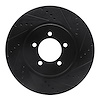 633-55007R Drilled/Slotted Brake Rotor [Black], 2003-2005 Ford/Lincoln/Mercury/Mazda, Position: Front Right - image 1