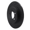 633-55008L Drilled/Slotted Brake Rotor [Black], 2003-2005 Ford/Lincoln/Mercury/Mazda, Position: Rear Left - image 2