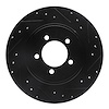 633-55008R Drilled/Slotted Brake Rotor [Black], 2003-2005 Ford/Lincoln/Mercury/Mazda, Position: Rear Right - image 1