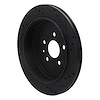 633-55009L Drilled/Slotted Brake Rotor [Black], 2013-2016 Ford/Lincoln/Mercury/Mazda, Position: Rear Left - image 1