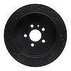 633-55009R Drilled/Slotted Brake Rotor [Black], 2013-2016 Ford/Lincoln/Mercury/Mazda, Position: Rear Right - image 1