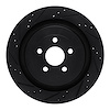 633-55010L Drilled/Slotted Brake Rotor [Black], Fits Select Ford/Lincoln/Mercury/Mazda, Position: Rear Left - image 1