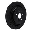 633-55010R Drilled/Slotted Brake Rotor [Black], Fits Select Ford/Lincoln/Mercury/Mazda, Position: Rear Right - image 2