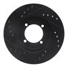 633-56000R Drilled/Slotted Brake Rotor [Black], 1986-1994 Ford/Lincoln/Mercury/Mazda, Position: Front Right - image 2