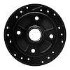 633-56001L Drilled/Slotted Brake Rotor [Black], 1987-1994 Ford/Lincoln/Mercury/Mazda, Position: Rear Left - image 1