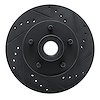 633-56004R Drilled/Slotted Brake Rotor [Black], 1972-1973 Ford/Lincoln/Mercury/Mazda, Position: Front Right - image 1