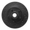 633-56005L Drilled/Slotted Brake Rotor [Black], 1974-1979 Ford/Lincoln/Mercury/Mazda, Position: Front Left - image 1