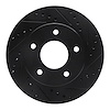 633-56007D Drilled/Slotted Brake Rotor [Black], 1975-1979 Ford/Lincoln/Mercury/Mazda, Position: Rear Left - image 1