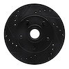 633-56008L Drilled/Slotted Brake Rotor [Black], 1979-1991 Ford/Lincoln/Mercury/Mazda, Position: Front Left - image 1